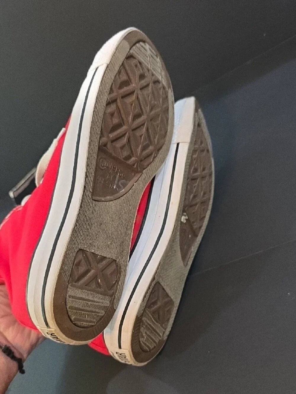 Converse High Top All Star Sneakers in Red with White Accents Size 10